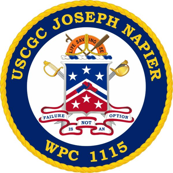 Graphic: Coat of arms for the USCGC Joseph Napier WPX 1115