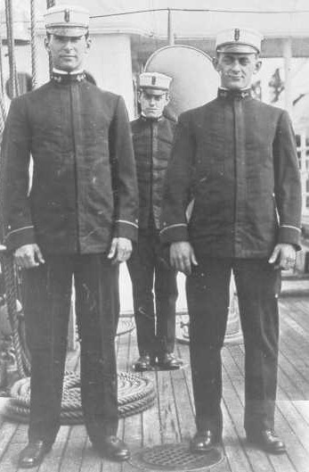Photo: Cadet Elmer Stone (standing right) posing with other cadets.