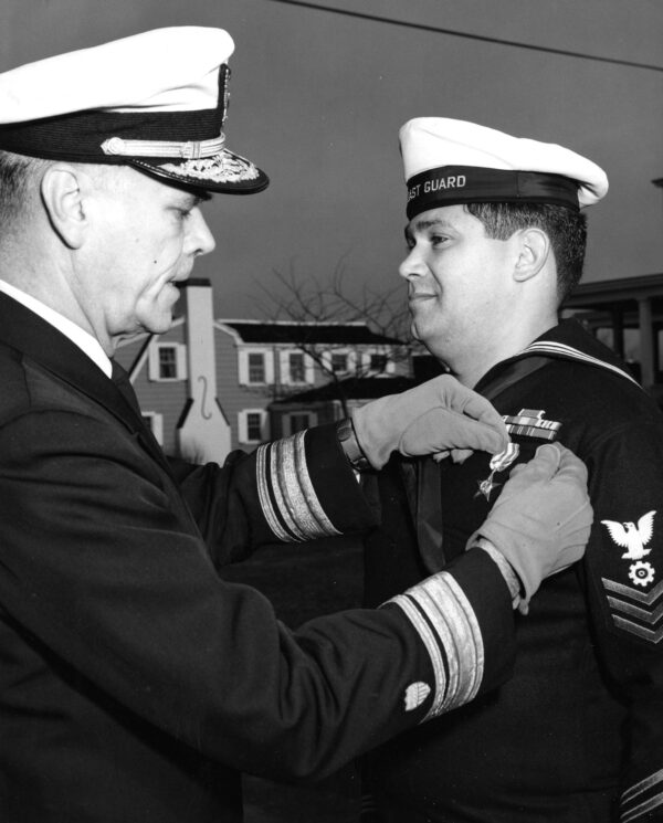 Photo: Robert Yered getting decorated.