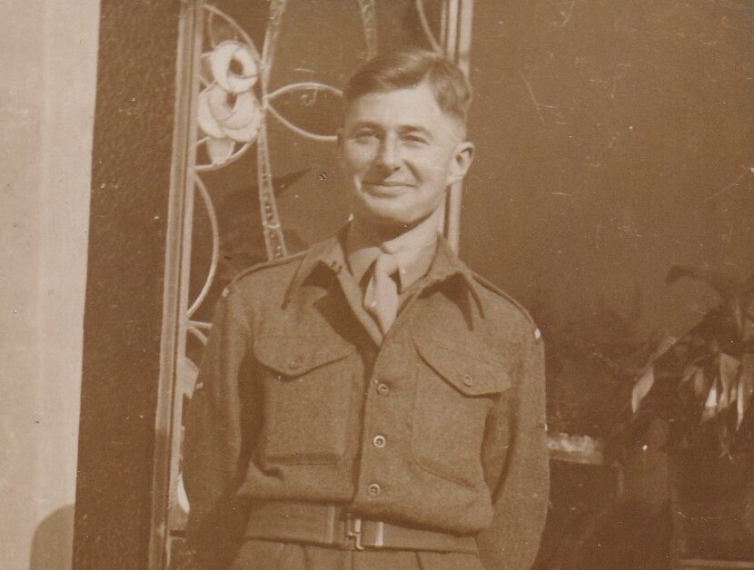 Posed photograph of Royal Signalman Edmund Lowry “Eddy” Priestly in uniform.