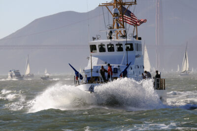 Photo: Coast Guard Cutter Tern enforces a security zone on San Francisco Bay.