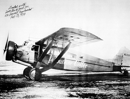 Photo: Single engine Travel Air A-6000, with the brand ‘La Touraine Coffee’ painted on the side.