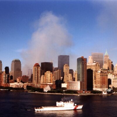 Photo: Cutter Tahoma with the Manhattan skyline in the background.