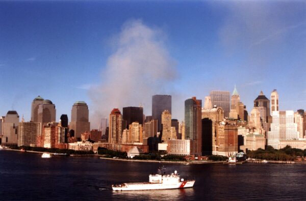 Photo: Cutter Tahoma with the Manhattan skyline in the background.