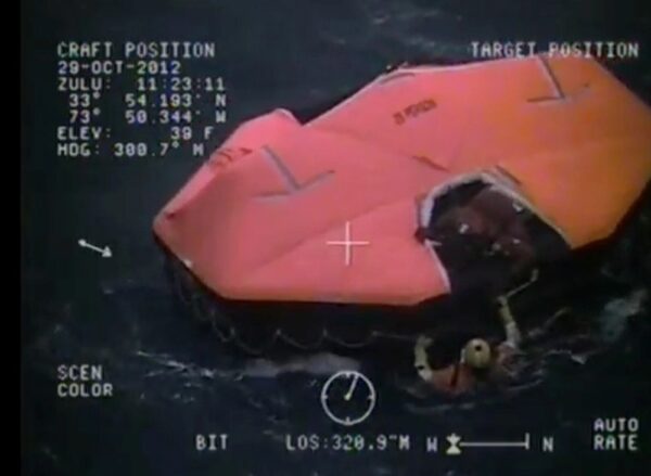 Augmented video showing ongoing rescue along with positional data.