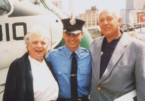 Photo: Jeffrey Palazzo posing with parents.