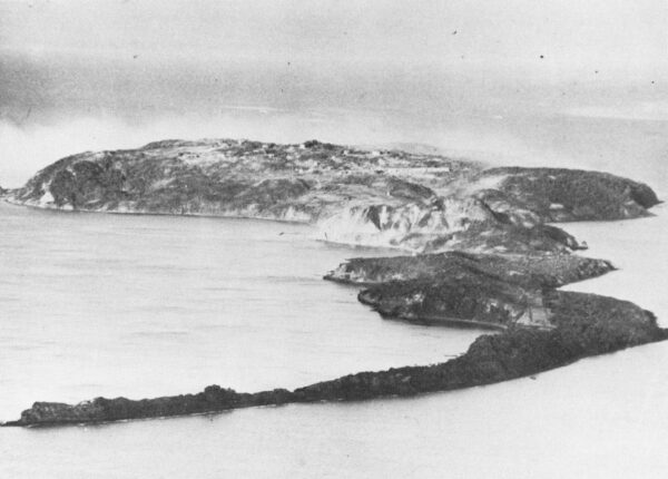 Photo: Aerial view of the island of Corregidor.