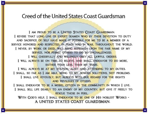 Image: Creed of the United States Coast Guardsman