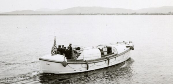 Photo: 36-foot motor lifeboat with crew.