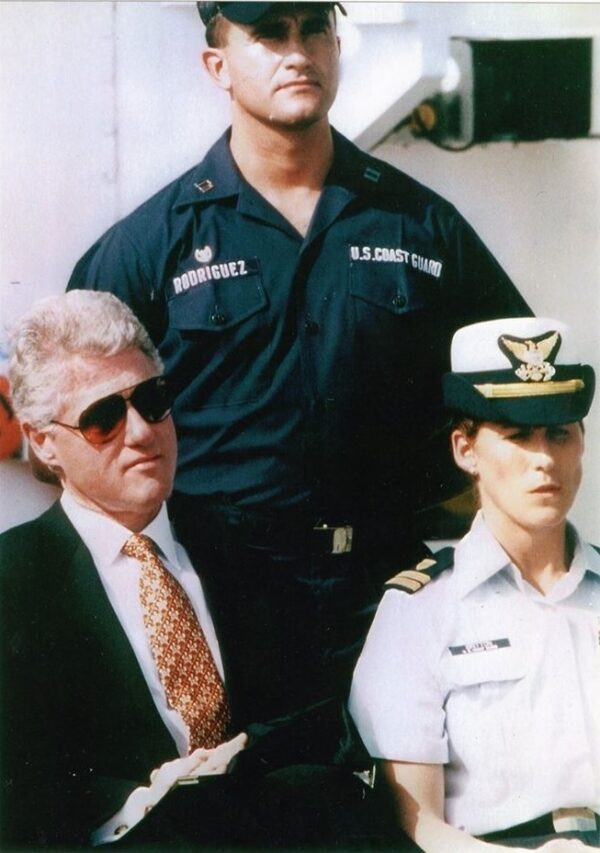 Photo: Lt. Joe Rodriguez with President Bill Clinton