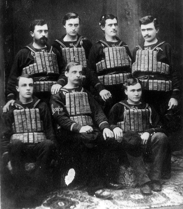 1877 photograph of the NWU student surfman crew