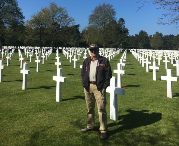 Photo: Frank DeVita at Normandy American Cemetery and Memorial in Colleville-sur-Mer, Normandy, France.