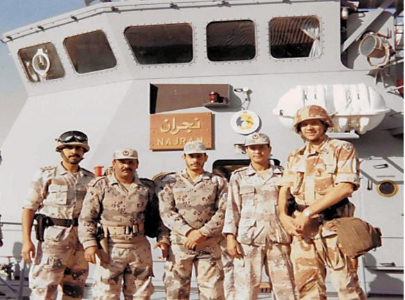 Photo: PSU team members pose on the deck of a Saudi vessel with Saudi personnel.