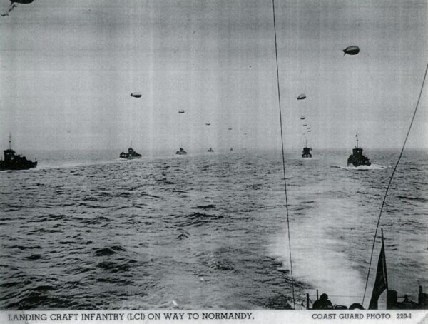 Photo: Landing craft infantry (LCI) on way to Normandy.