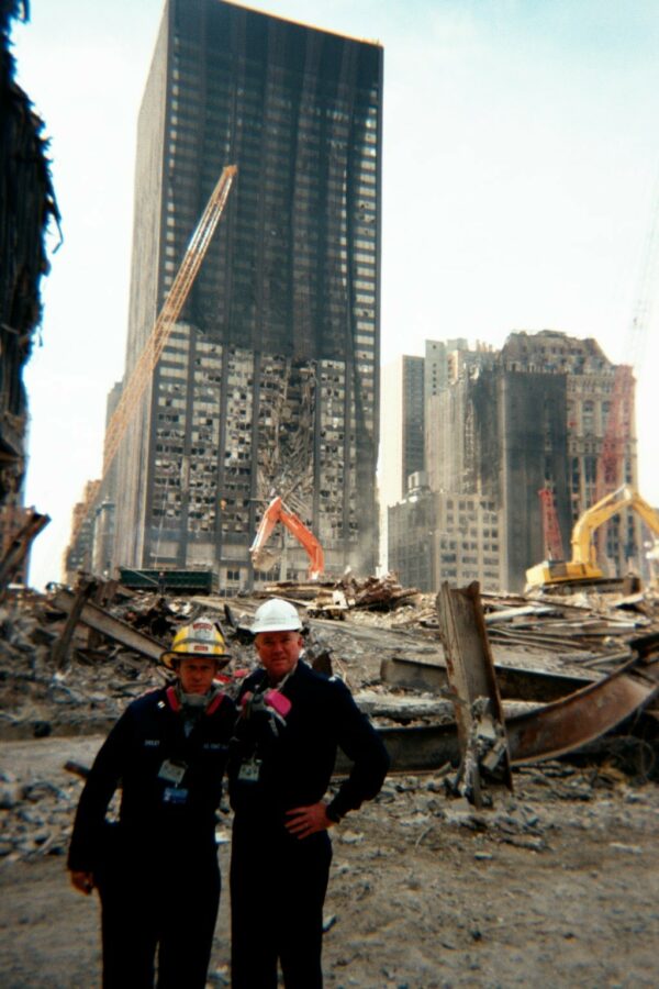 Photo: Two Coast Guard chaplains at Ground Zero