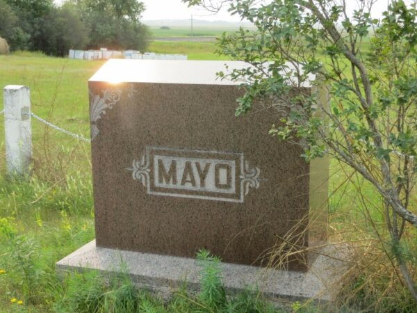 Photo: Gravestone with name Mayo etched in.