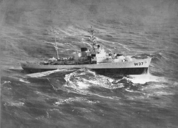 Photo: Cutter in rough waters.