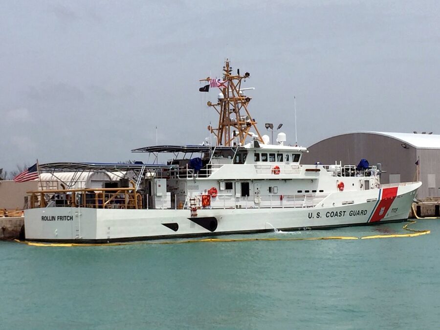 Photo: Rear starboard photo of Fast Response Cutter Rollin Fritch in port.