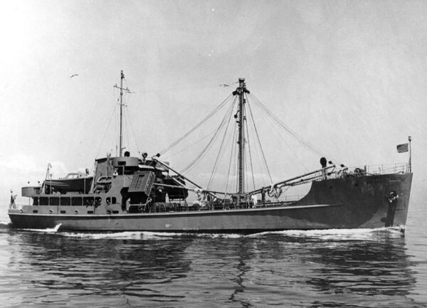 Broadside photograph: U.S. Army Fuel and Supply ship similar to FS-171