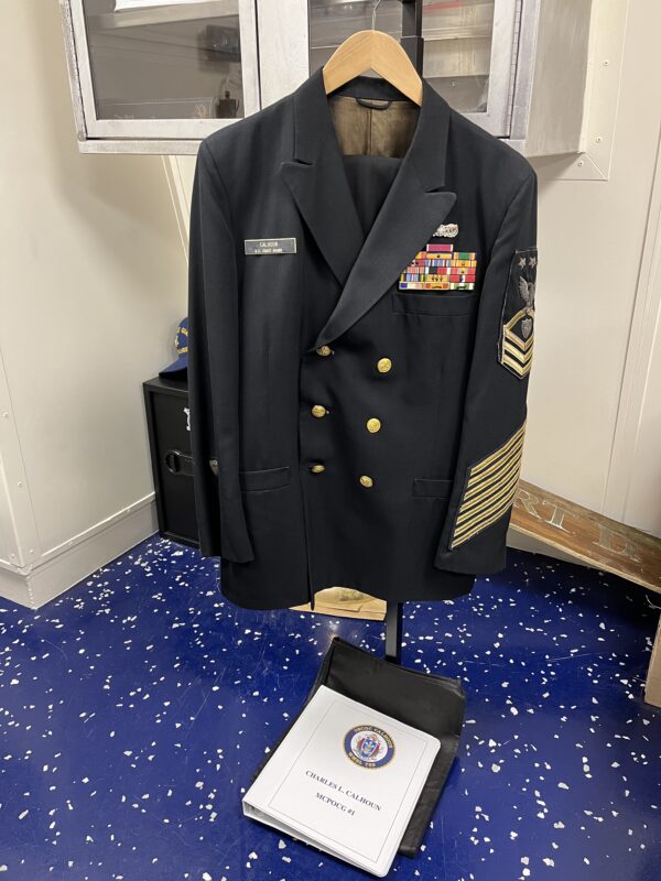 Photo: Master Chief Petty Officer Calhoun’s uniform