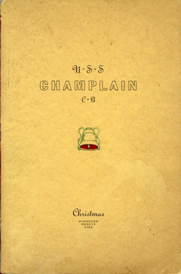 Cover of the Menu for U.S.S. Champlain, Christmas 1932
