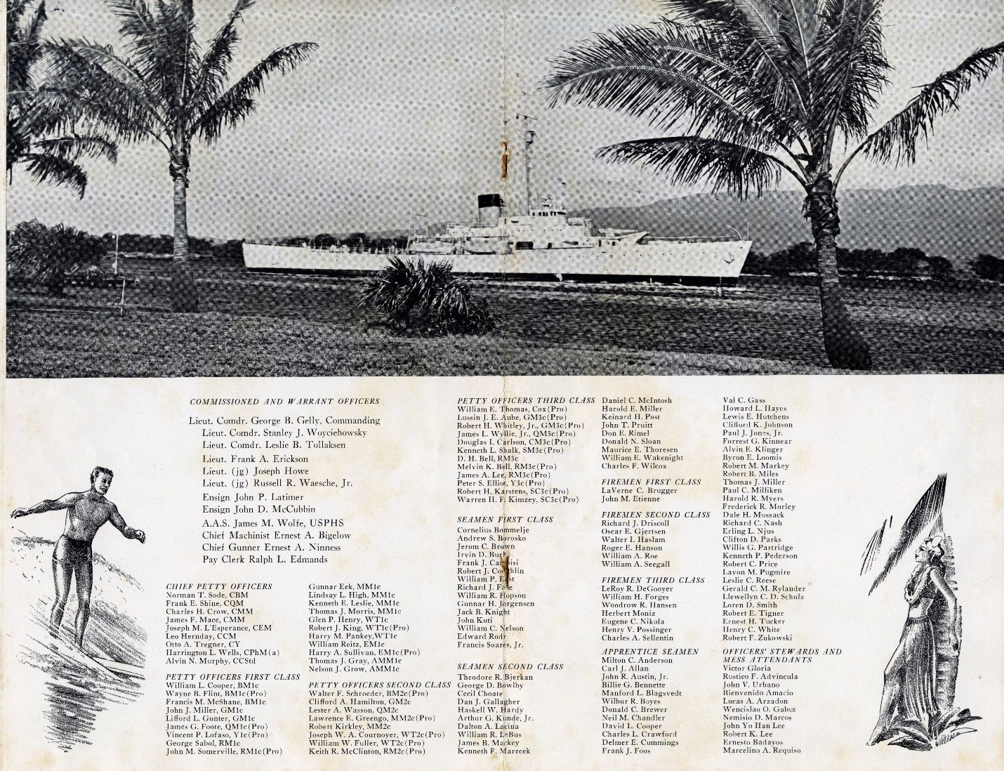 Coast Guard Cutter Taney (WPG-37) Christmas menu