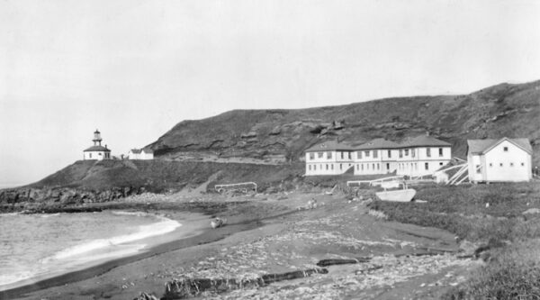 Photo of Scotch Cap Lightouse in 1914 taken from the east.