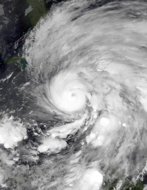 Photo: Satellite view of Hurricane Sandy as a Category 3 Major hurricane on October 25, 2012