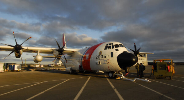 Photo: Front facing image of a C-130J on the tarmac.