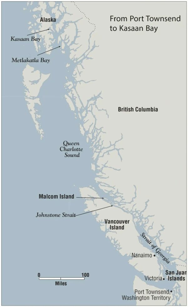 Map of Canada, showing Port Townsend to Kasaan Bay