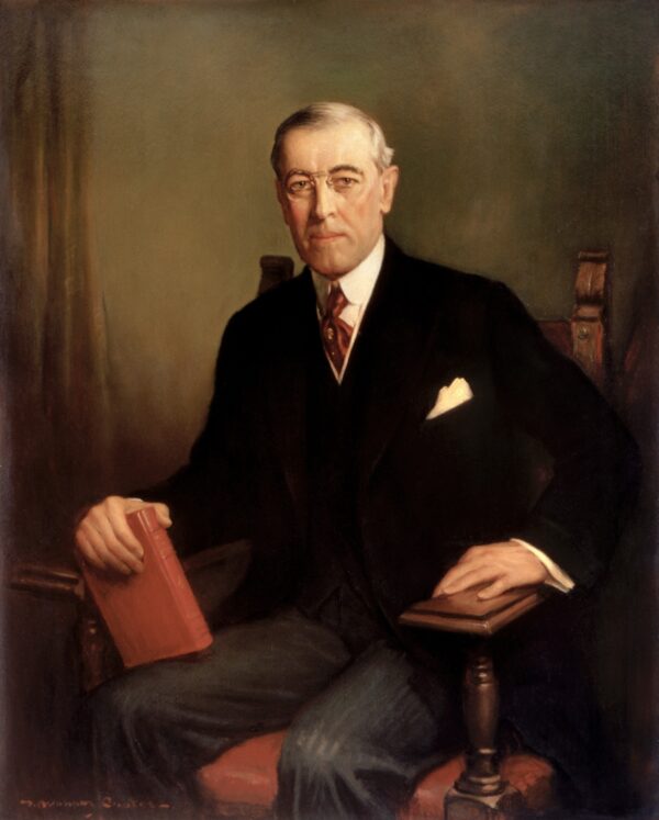 Painting: Official presidential portrait of Woodrow Wilson