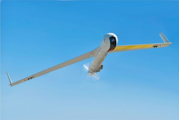 Photo: A ScanEagle unmanned aerial vehicle in flight.